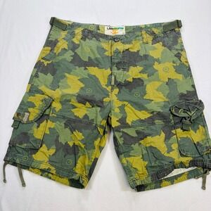 LRG Surplus Roots People Camo Cargo Shorts Mens 38 Y2K